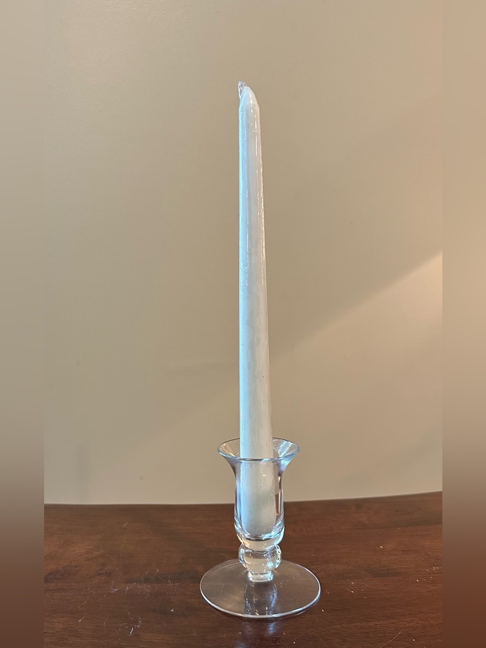 Clear glass • single candle holders • classic design
